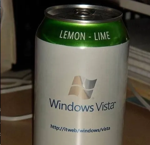 Windows Vista Lemon-Lime Can
