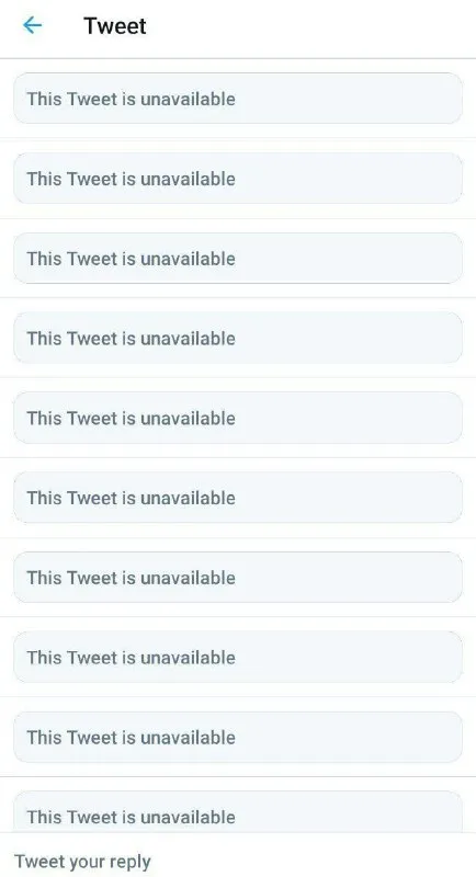 Every Tweet Is Unavailable