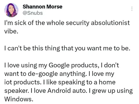 Sick of Security Absolutism