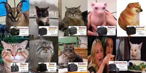 Коты с рейтингами и ценами