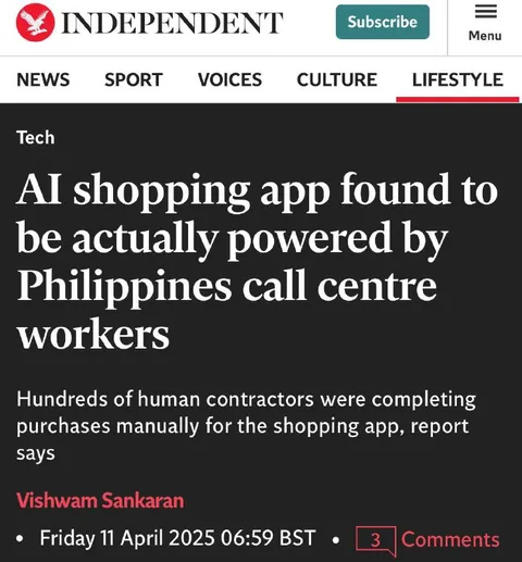 AI Shopping App Was Human-Powered