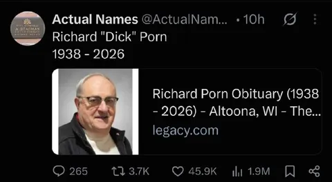 Richard Dick Porn Obituary
