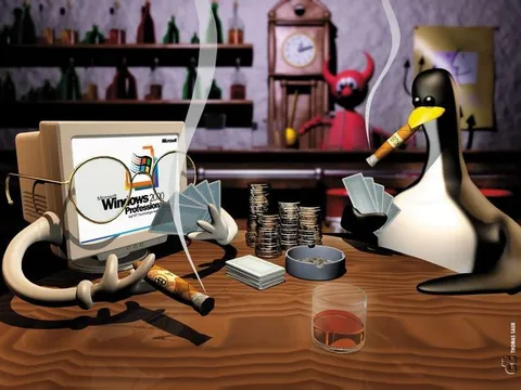 Windows и Linux за покерным столом