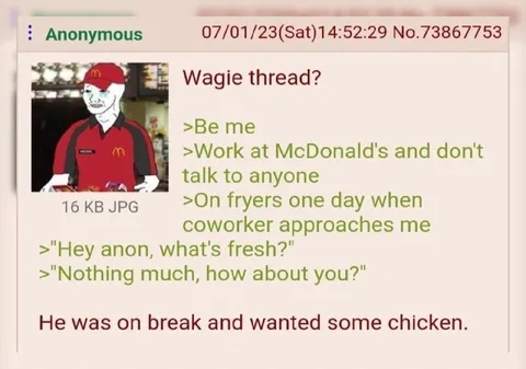 Fresh Chicken Greentext Joke