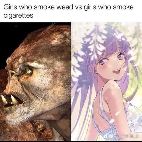 Girls Who Smoke Weed vs Cigarettes