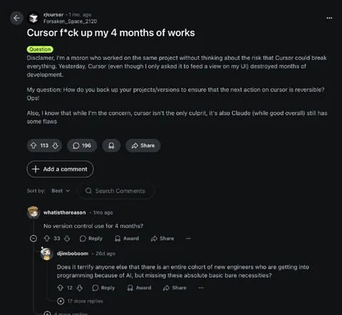 Cursor Destroyed Four Months of Work