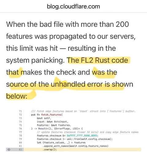 Rust unwrap causes Cloudflare panic