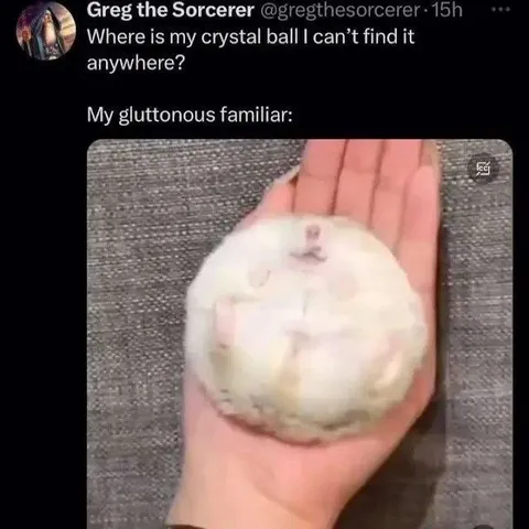 Gluttonous Familiar Eats Crystal Ball