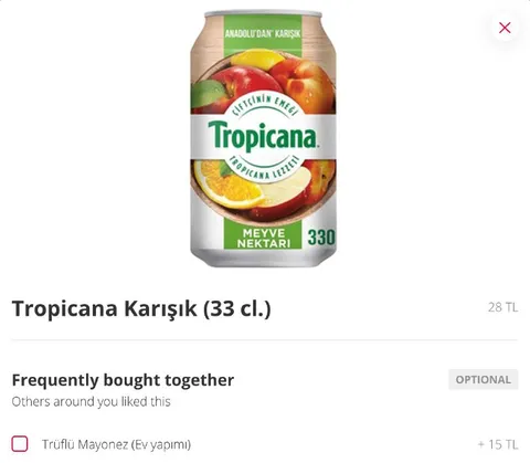 Tropicana ve Trüflü Mayonez