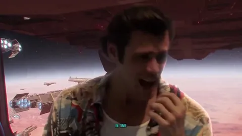 Jim Carrey in Helldivers chaos