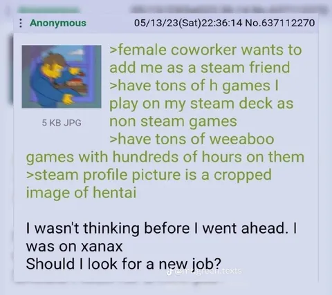 Female Coworker Steam Friend Disaster