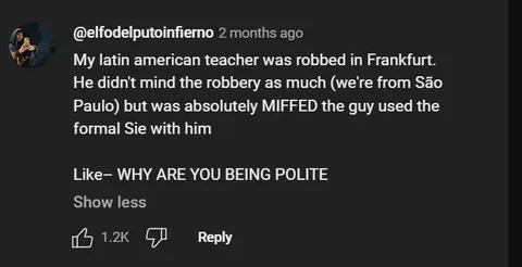 Polite Robber in Frankfurt