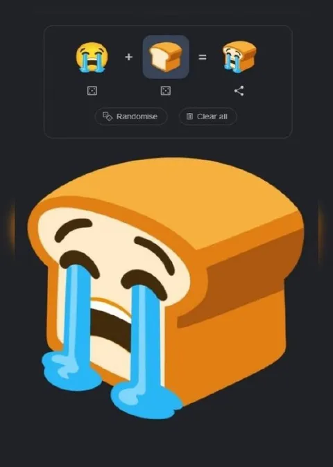 Crying Bread Emoji Combination