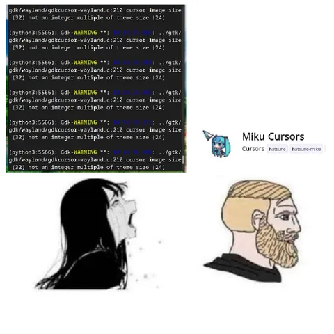 Miku Cursors vs GTK Warnings