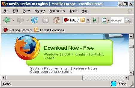 Old Firefox Download Page