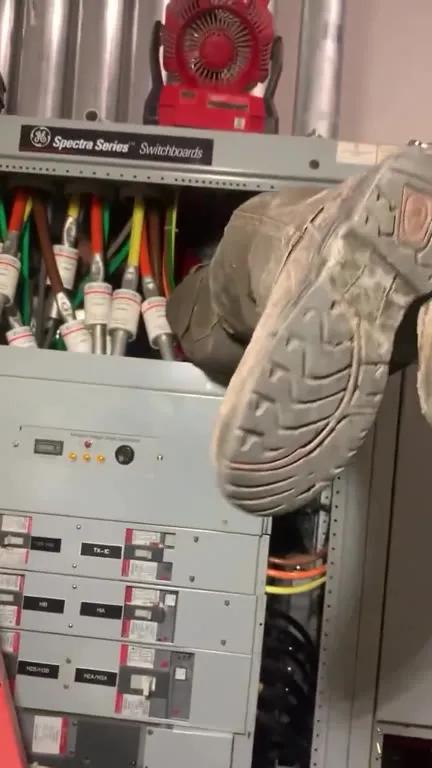 Worker Hides Inside Switchboard