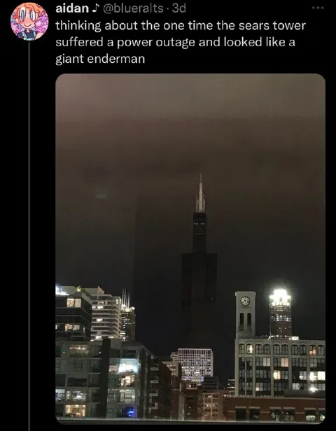 Sears Tower Enderman Blackout