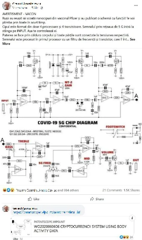 Schema cipului din vaccin