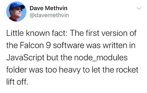 Falcon 9 Node Modules Joke