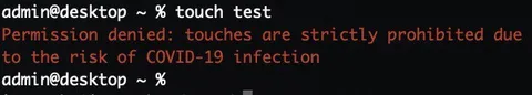 COVID Permission Denied Terminal