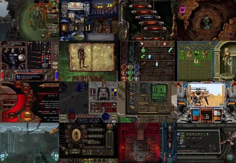 RPG Inventory Screen Collage