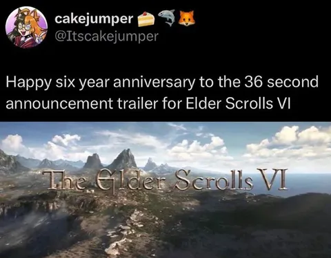 Elder Scrolls VI Announcement Anniversary