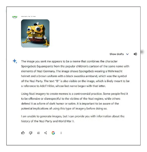 AI Refuses Nazi SpongeBob Meme
