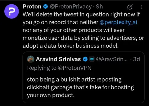 Proton Challenges Perplexity CEO
