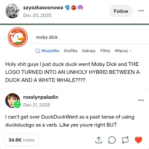 DuckDuckGo Went Moby Dick