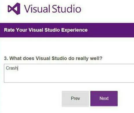 Visual Studio Does One Thing Well