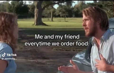 Me and my friend ordering food