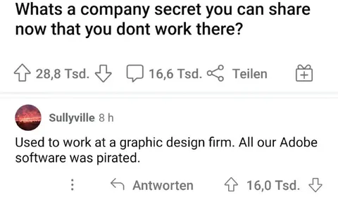 Pirated Adobe at the Design Firm
