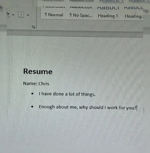 Resume That Interviews the Employer