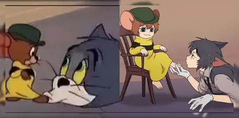 Кот умоляет маленькую девочку
