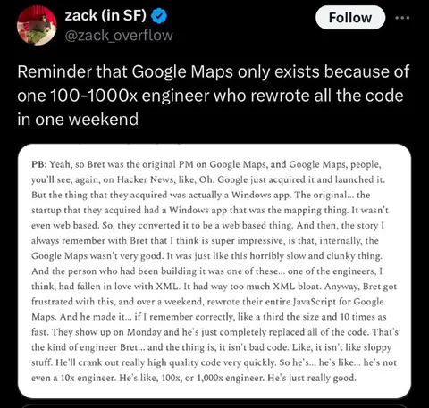 The 1000x Google Maps Engineer