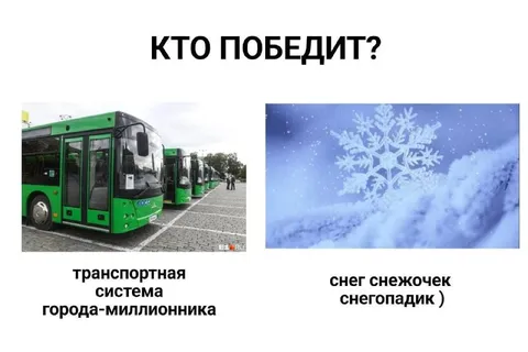Кто победит: автобусы или снег