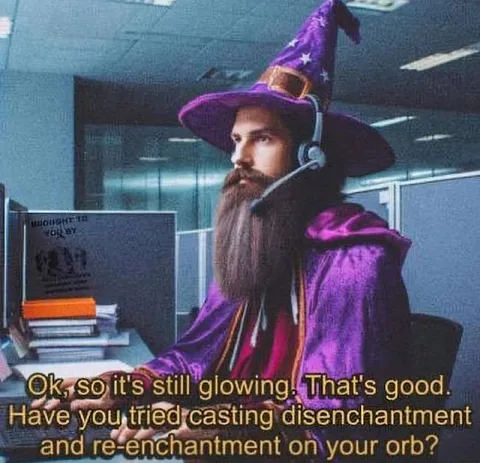 Wizard Troubleshoots a Glowing Orb