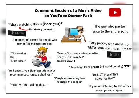 YouTube Music Comment Section Starter Pack