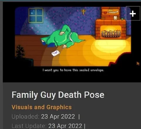 Family Guy Sealed Envelope Death Pose