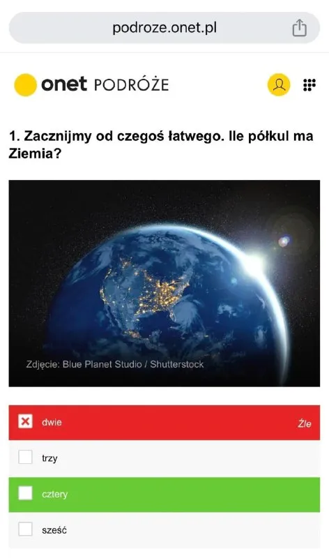 Ile półkul ma Ziemia?