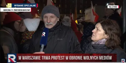 Protest w obronie wolnych mediów