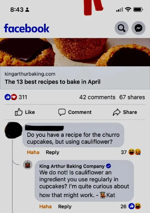 Cauliflower Churro Cupcakes