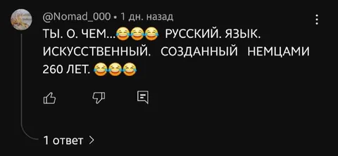 Русский язык создан немцами
