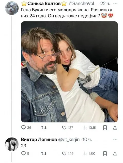 Гена Букин и разница в возрасте