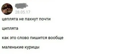 Как пишется «цыплята»