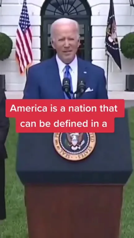Biden forgets the definition of America