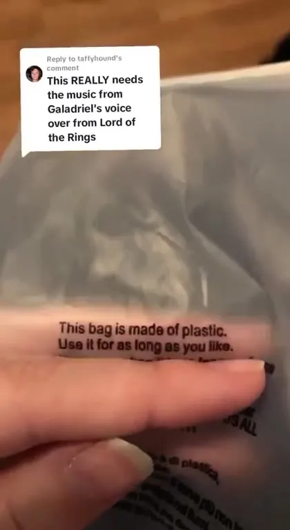 Plastic Bag Gets Galadriel Voice