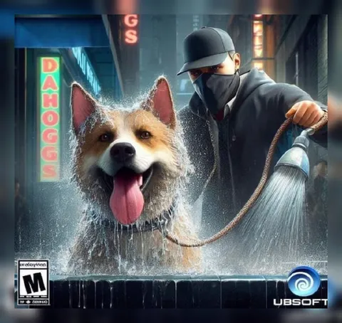Dog Washed by a Masked Man
