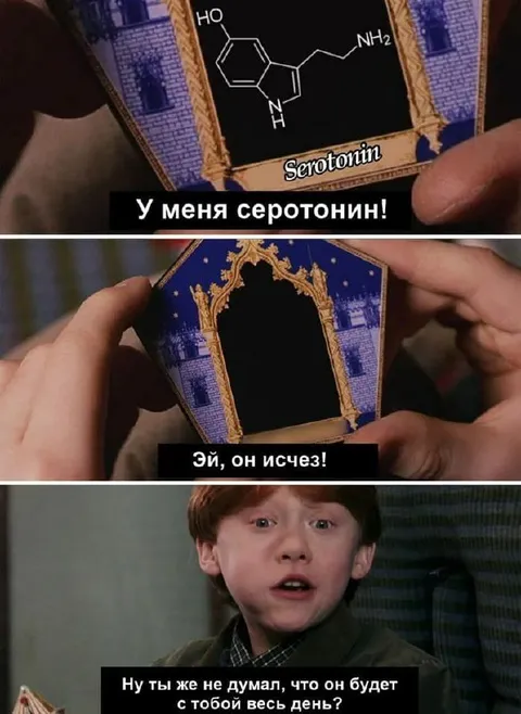 Серотонин исчез