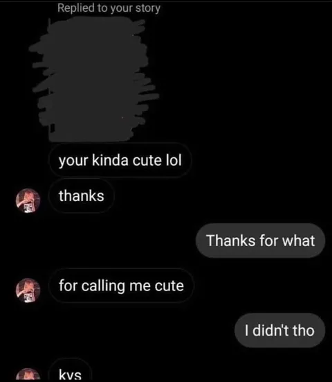 Thanks for Calling Me Cute